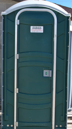 Green Port-A-Potty